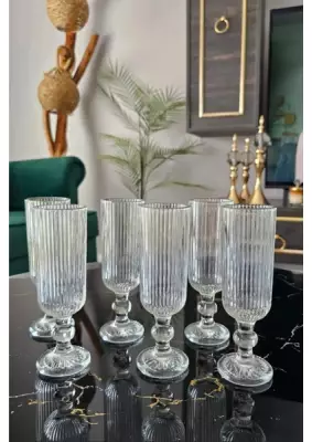 6’lı Julia Ayaklı Kahve Yanı Bardak Seti (165 ml) - 1