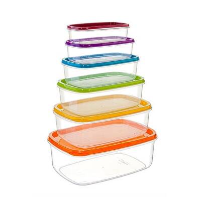 6’lı Plastik Saklama Kabı Seti - 2