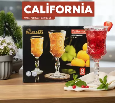 California Ayaklı Cam Kahve Bardağı – 200 ml - 1