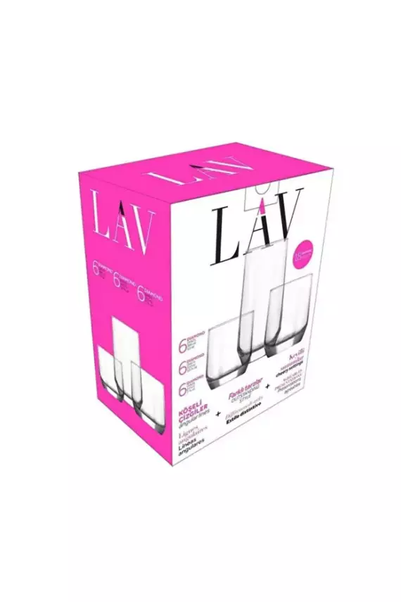 LAV Diamond 18 Parça Meşrubat & Su Takımı - 3