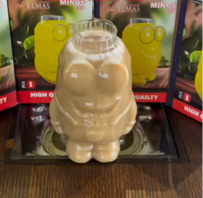 Minyon Figürlü Soğuk Kahve Bardağı - 
