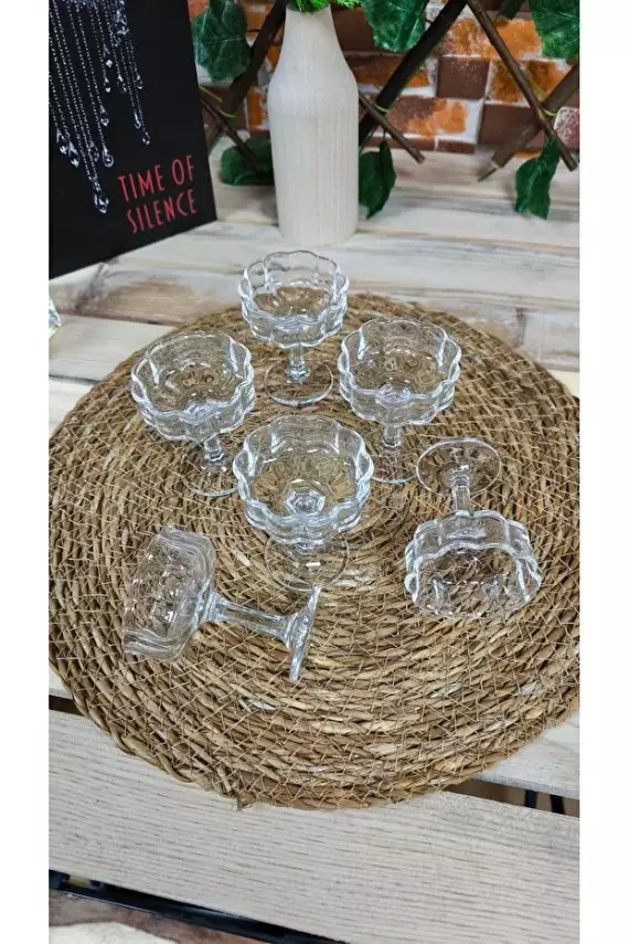 Lavin Papatya Model Cam Kahve Yanı Lokumluk | Sunumluk - 3