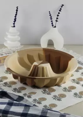 Silikon Kek Kalıbı - Yuvarlak Spiral Desenli Kalıp - Isıya Dayanıklı - 3