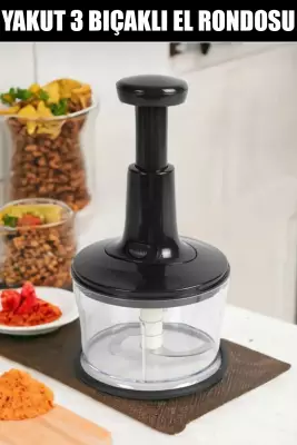 Yakut Basmalı Büyük 3 Bıçaklı El Rondosu - 2