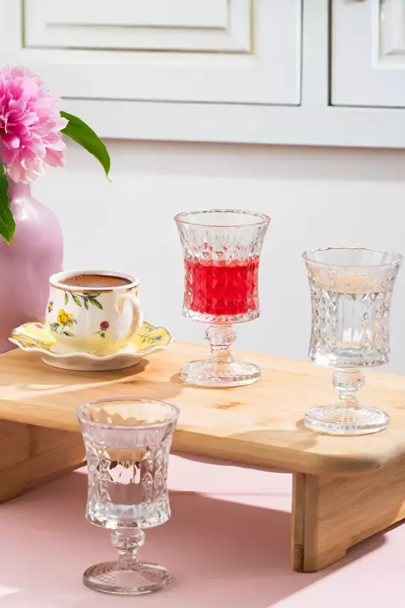 Yasemin 6’lı Kahve Yanı Cam Bardak Takımı - 2